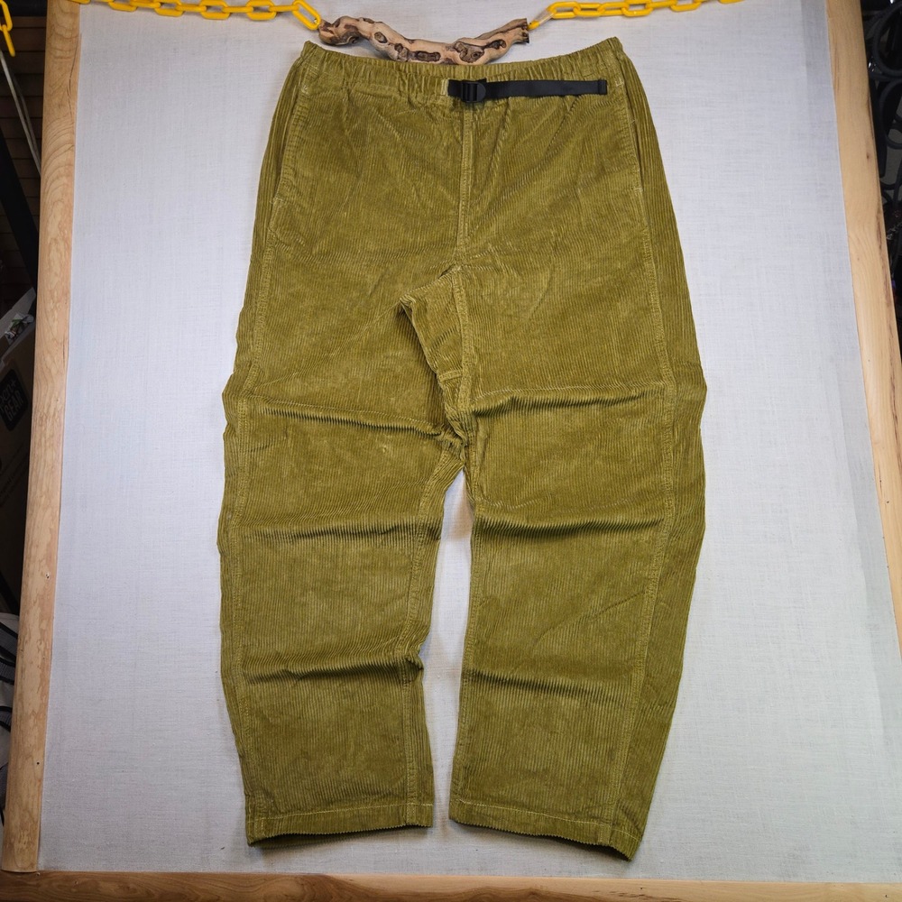 Levi Pants Corduroy Large Men's Brown Green 34" EUC Hiking Outdoor Relaxed Belt